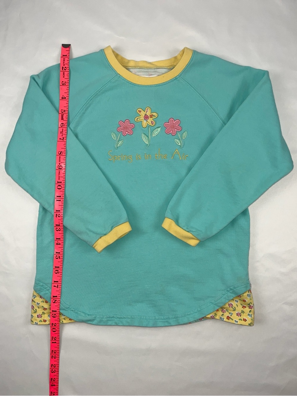 Gymboree 1998 Vintage Floral Embroidered Spring Is In The Air Sweatshirt, XL 5-6 - Picture 7 of 16